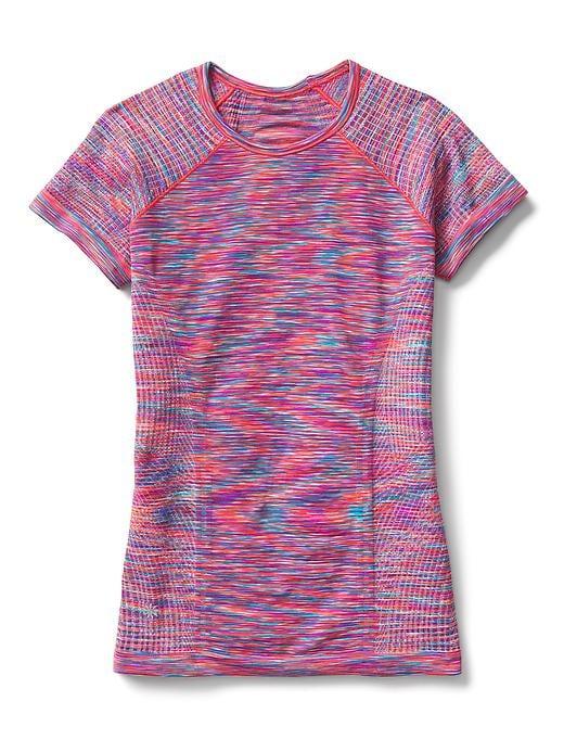 Athleta Womens Spacedye Tracker Tee Size L/12 - Multi Spacedye