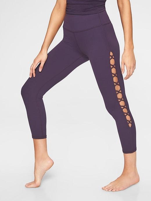 Athleta Womens Shiva 7/8 Tight Purple Drama Size M
