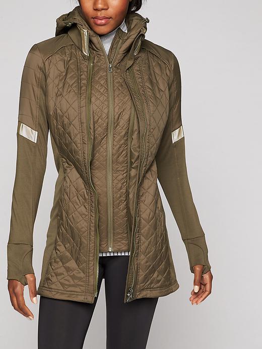 Athleta Womens Rock Springs Cya Jacket Size 1x Plus - Dark Oasis Green