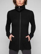 Athleta Womens Sleek Sweater Coat Size L - Black