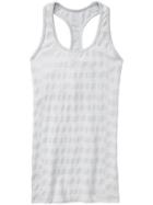 Athleta Rev Up Stripe Tank - White/ Silver Shimmer