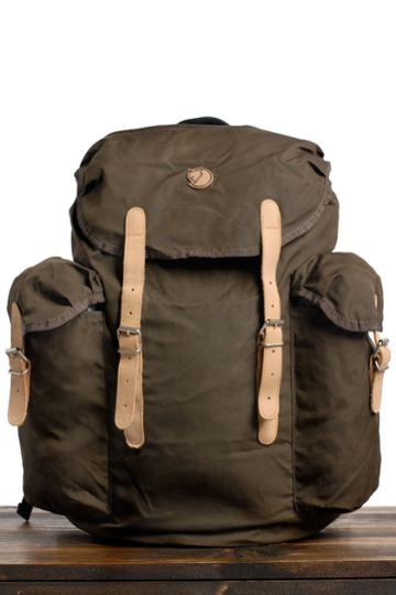 20l Vintage Travel Backpack In Olive
