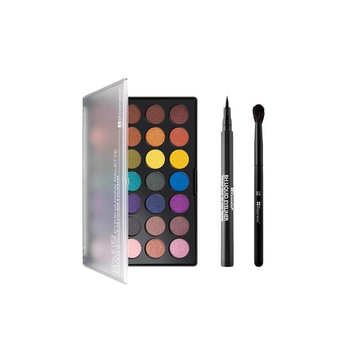 Bh Cosmetics Haul - Foil Eyes 28 Color Palette + Bh Liquid Eyeliner + Brush 12 - Blending Brush