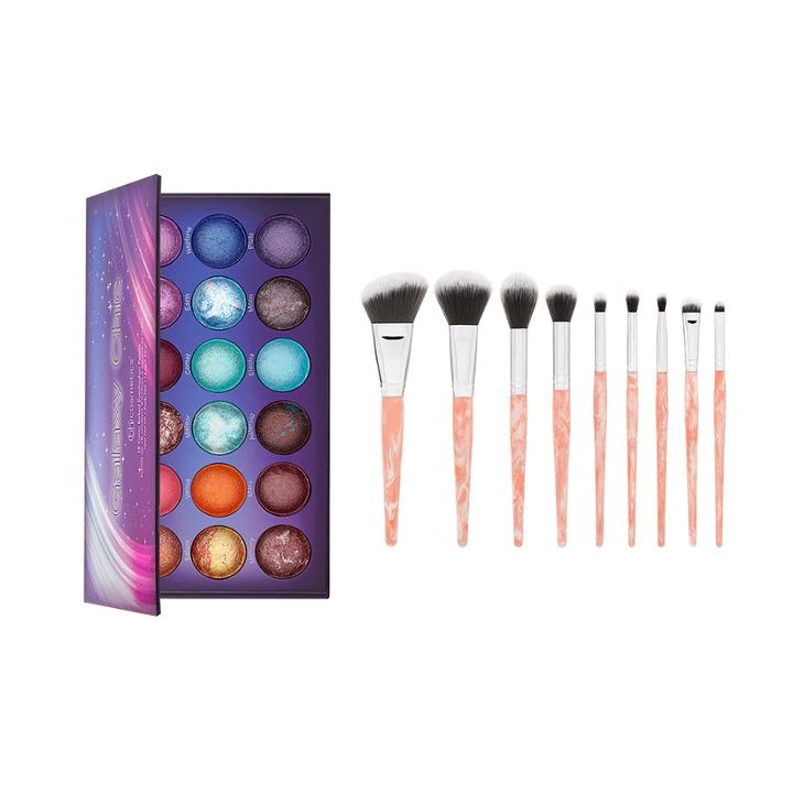Bh Cosmetics Haul - Galaxy Chic Palette + Rose Quartz - 9 Piece Brush Set