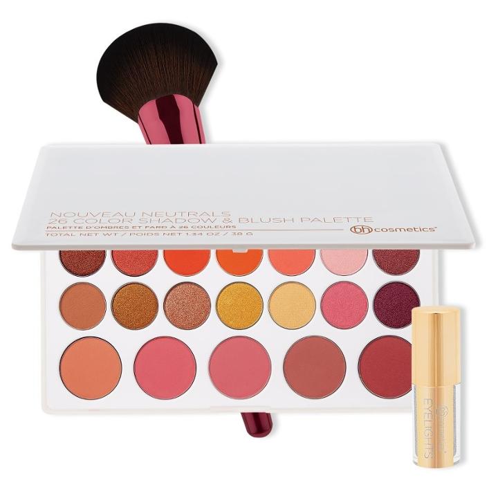 Bh Cosmetics Haul: Nouveau Neutrals + Eyelights Topper Bff + Check Fan Brush 2