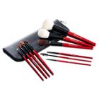 Bh Cosmetics 10 Pc Deluxe Makeup Brush Set - Red