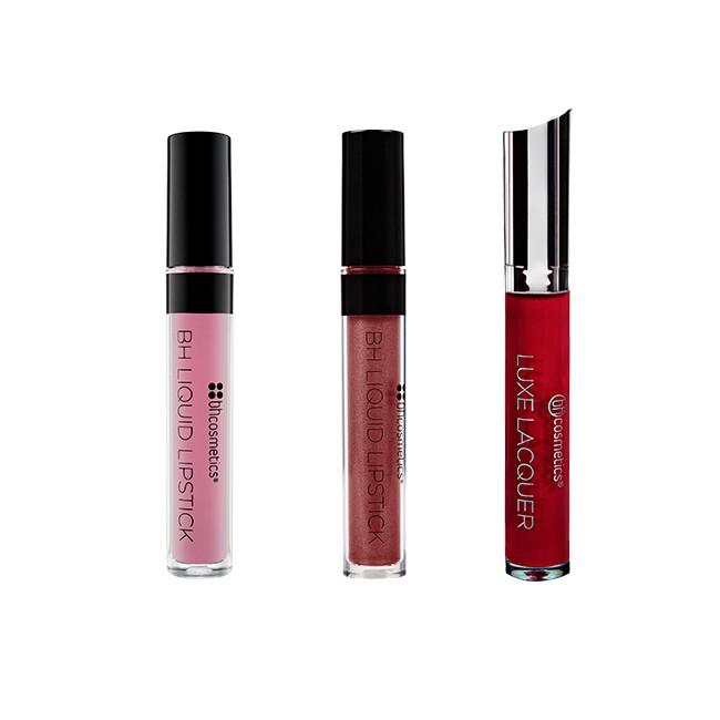 Bh Cosmetics Daily Deal - Bh Liquid Lipstick - Samantha + Bh Metallic Liquid Lipstick - Amber + Luxe Lacquer - Vivid Color Lipstick - Red Velvet