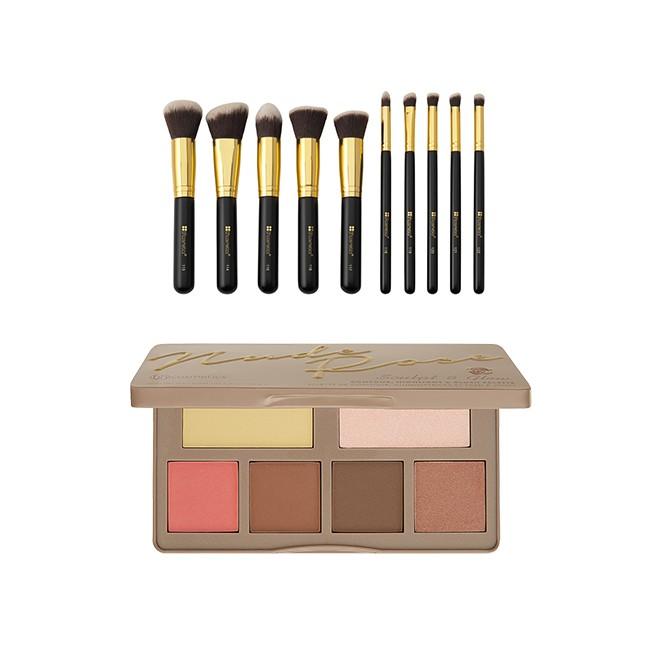 Bh Cosmetics 72-hour Haul - Nude Rose Sculpt & Glow + Sculpt & Blend Brush Set