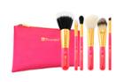 Bh Cosmetics Neon Pink - 6 Piece Brush Set With Cosmetic Bag