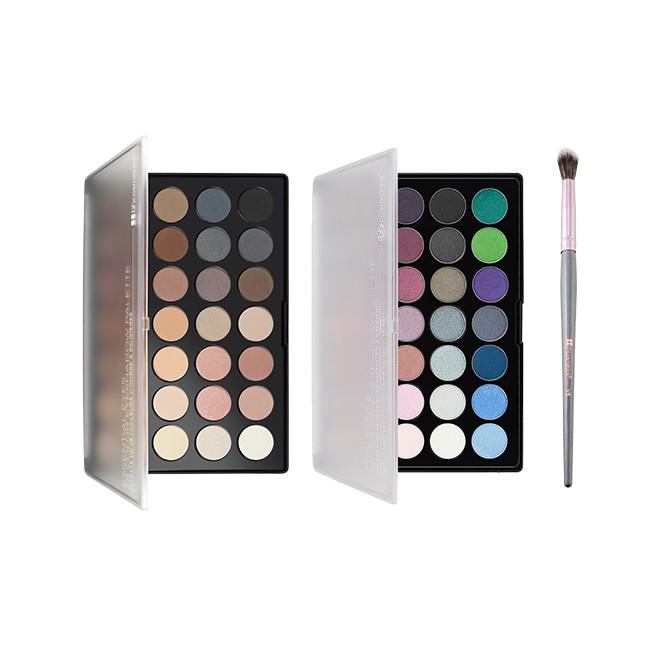 Bh Cosmetics 48-hour Haul - Foil Eyes 2 + Essential Eyes 28 Color Palettes + V5 Vegan Blending Brush