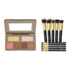 Bh Cosmetics Daily Deal - Nude Rose Sculpt And Glow Palette + Sculpt And Blend 10 Piece Brush Set