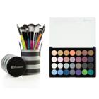Bh Cosmetics Daily Deal - 10 Pc Pop Art Brush Set + Foil Eyes 2 - 28 Color Eyeshadow Palette