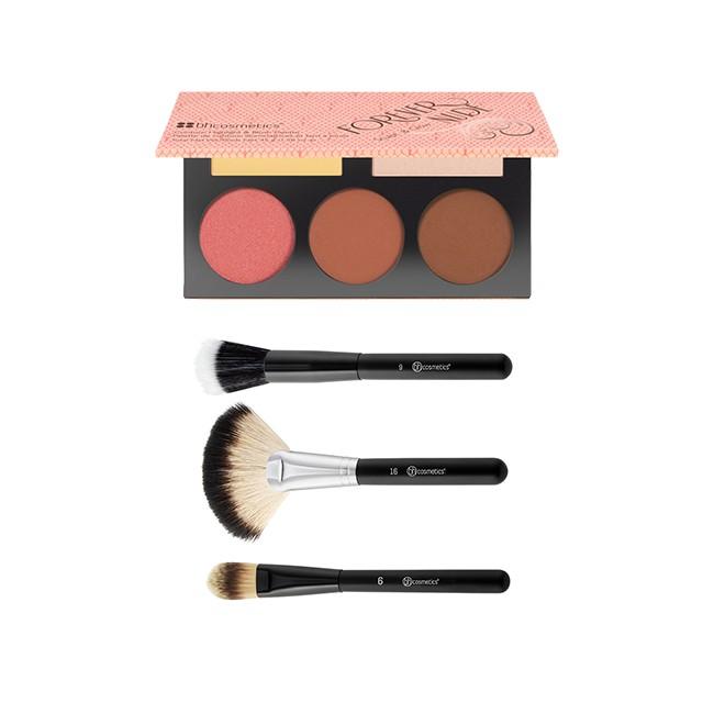 Bh Cosmetics 48-hour Haul - Forever Nude Sculpt & Glow Contouring Kits - Light/medium + Face Blending Trio Brush Set