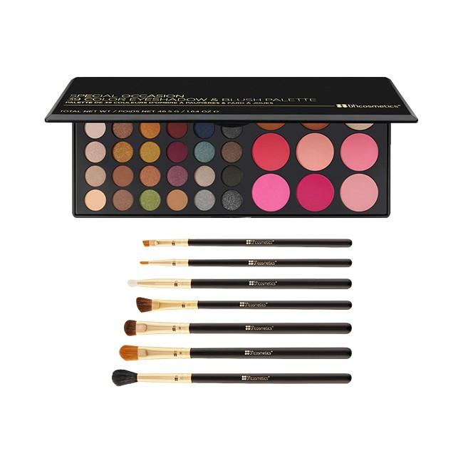 Bh Cosmetics Daily Deal - Special Occasion Palette + Eye Essential 7 Piece Brush Set