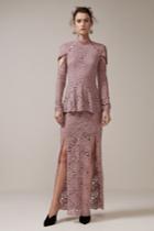 Keepsake Star Crossed Lace Gown Mauve