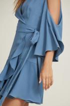 Finders Patience Wrap Dress Washed Blue