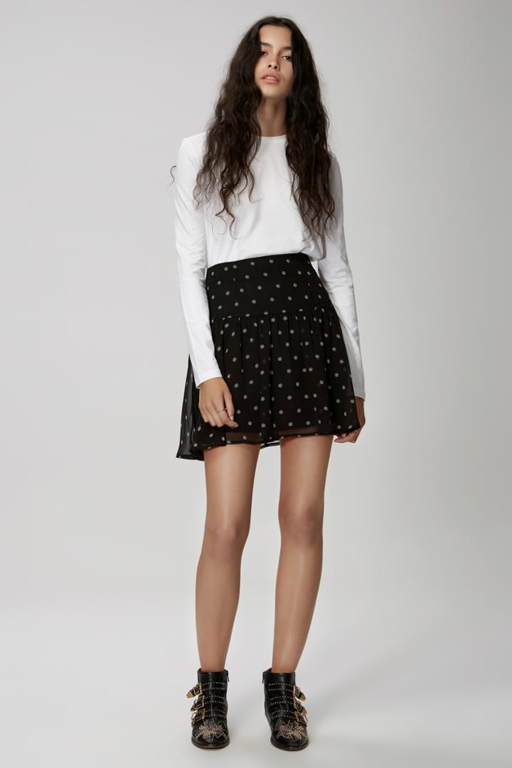 The Fifth Midnight Memories Skirt Black Daisy Print