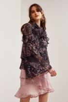 Keepsake Keepsake Light Up Long Sleeve Top Black Wildflower Floralxxs, Xs,s,m