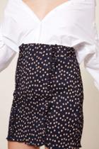 The Fifth Atlanta Polka Dot Skirt Navy W Peachxxs, Xs,s,m