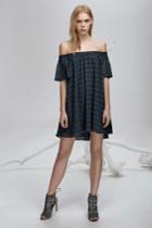 Finders Keepers Ascot Ruffle Dress Charcoal