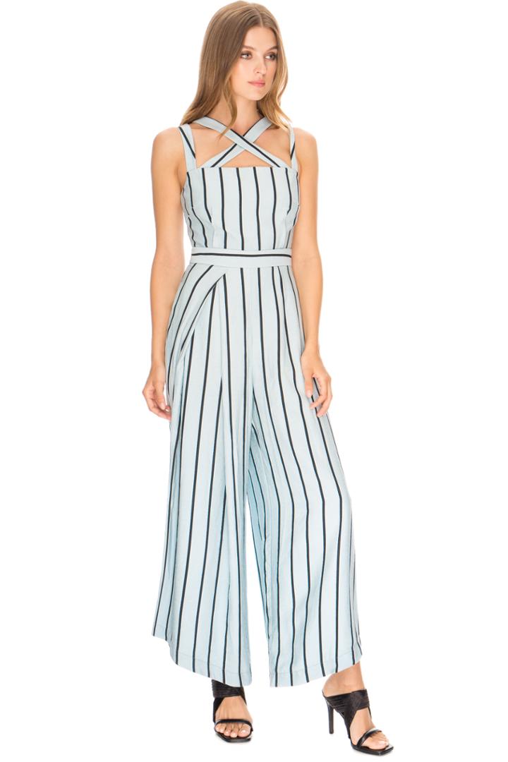 Finders Keepers Mies Jumpsuit Columbia Stripe Blue