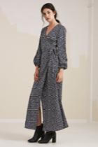 The Fifth Party Next Door Long Sleeve Dress Painted Polka Dot Print