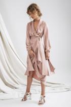 C/meo Collective Influential Long Sleeve Dress Sand