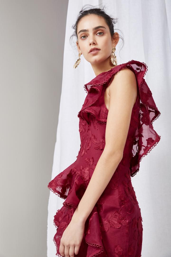 Keepsake Keepsake Shine Midi Dress Raspberryxxs, Xs,s,m,l,xl
