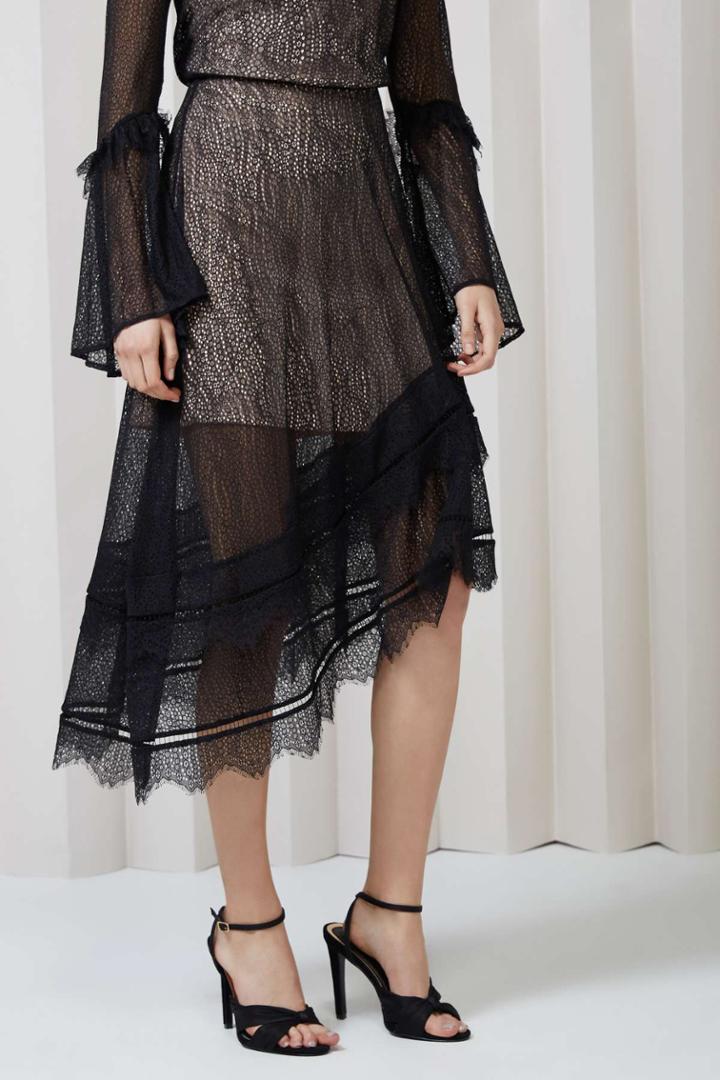 Keepsake Keepsake Slide Lace Skirt Black