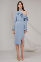 Keepsake Lovers Holiday Midi Dress Steel
