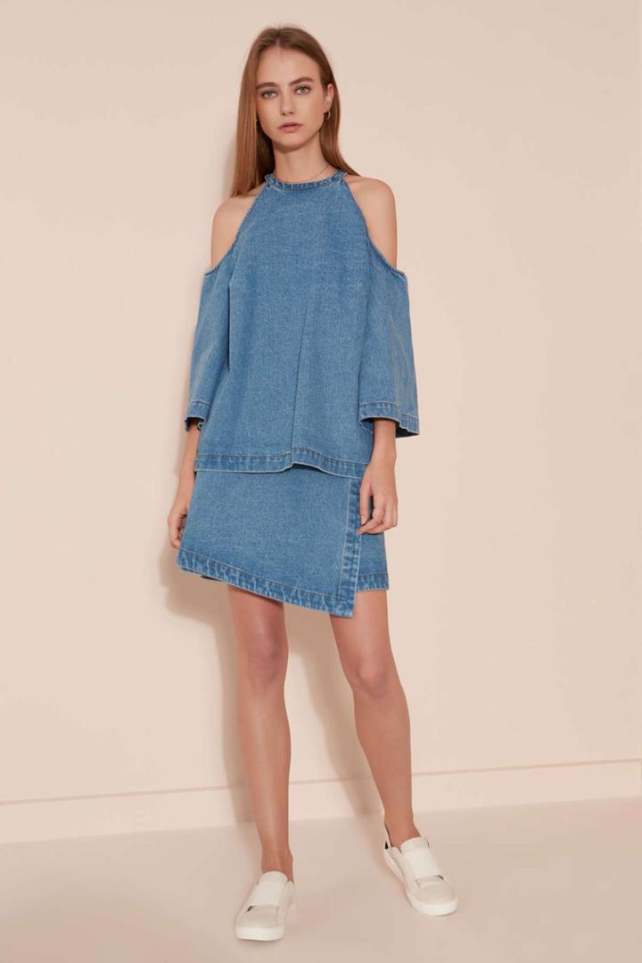 The Fifth The Fifth Back Streets Skirt Blue Steel