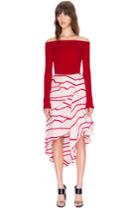 C/meo Collective Life Is Real Long Sleeve Knit Crop Salsa