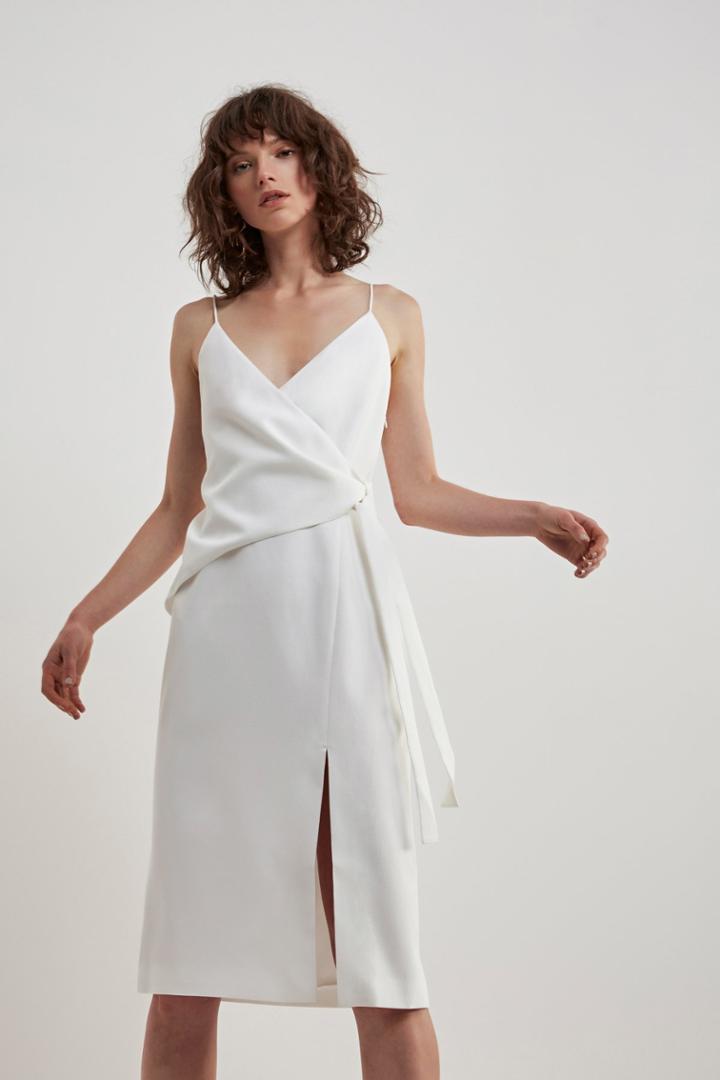 C/meo Collective New Line Dress Ivory