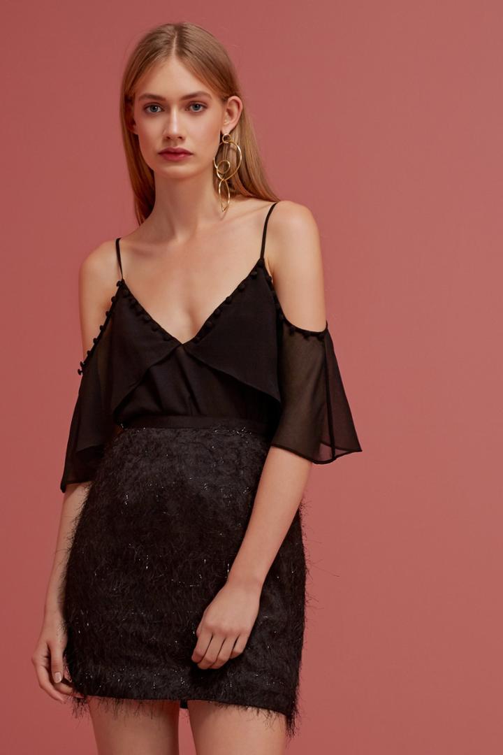 Keepsake Silver Linings Skirt Black