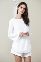 Finders Keepers Aster Long Sleeve Top Cloud