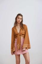 Finders Keepers Finders Keepers Vanish Long Sleeve Top Tan Bandanaxxs, Xs,s,m,l