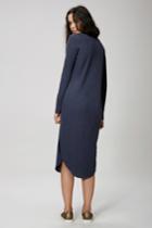 The Fifth Fly With Me Long Sleeve Dress Navy Marle