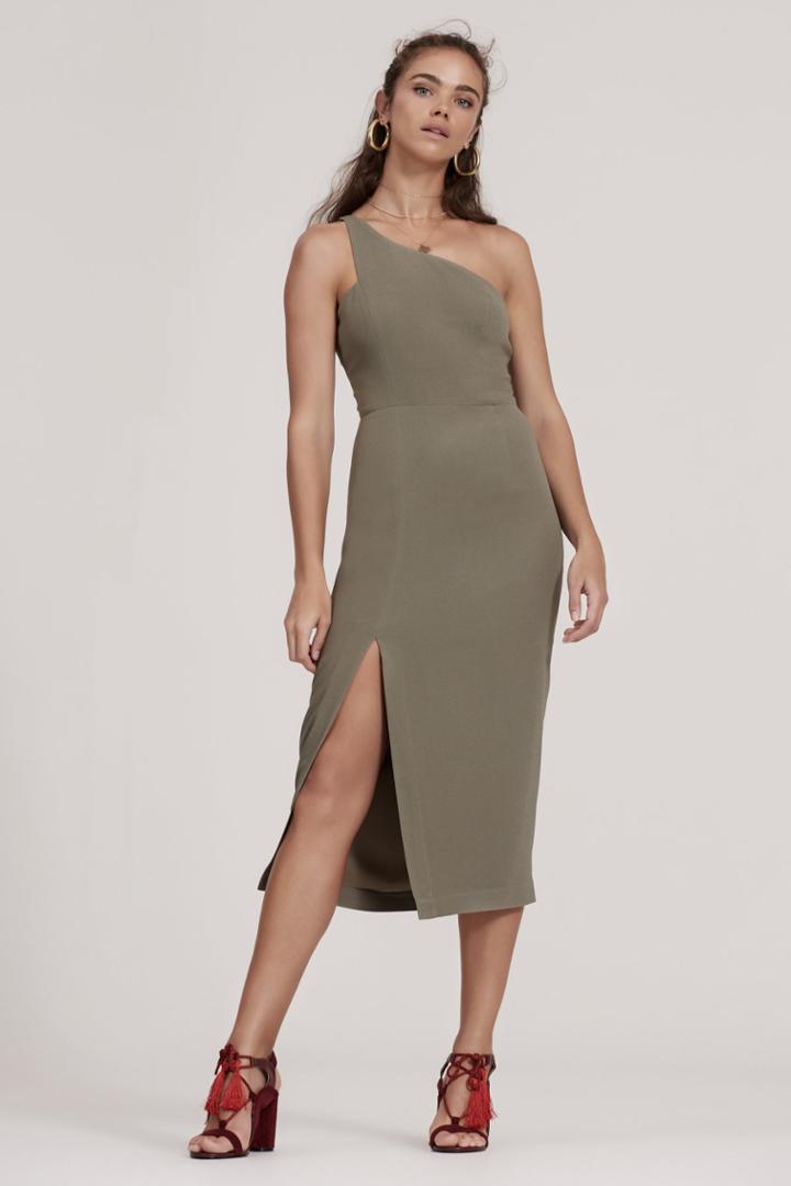Finders Keepers Haunted Dress Khaki