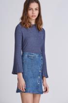 The Fifth The Fifth One Way Ticket Skirt Stone Wash Blue