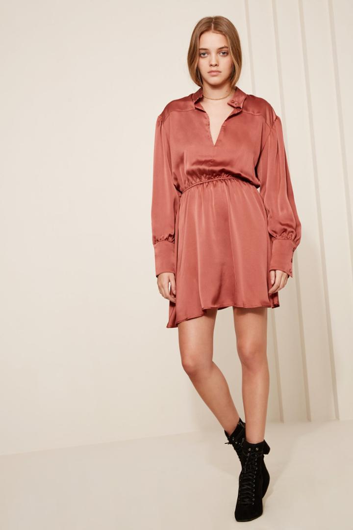 The Fifth The Fifth Lola Long Sleeve Dress Cinnamonxxs, Xs,s,m,l