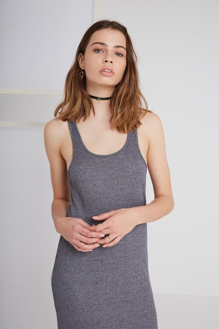 The Fifth The Fifth Night Sky Dress Charcoal Marle