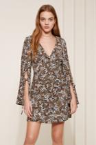 The Fifth The Fifth Jeanne Long Sleeve Dress Black Floral Musexxs, Xs,s,m