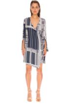 C/meo Collective Night Air Dress Navy Grid