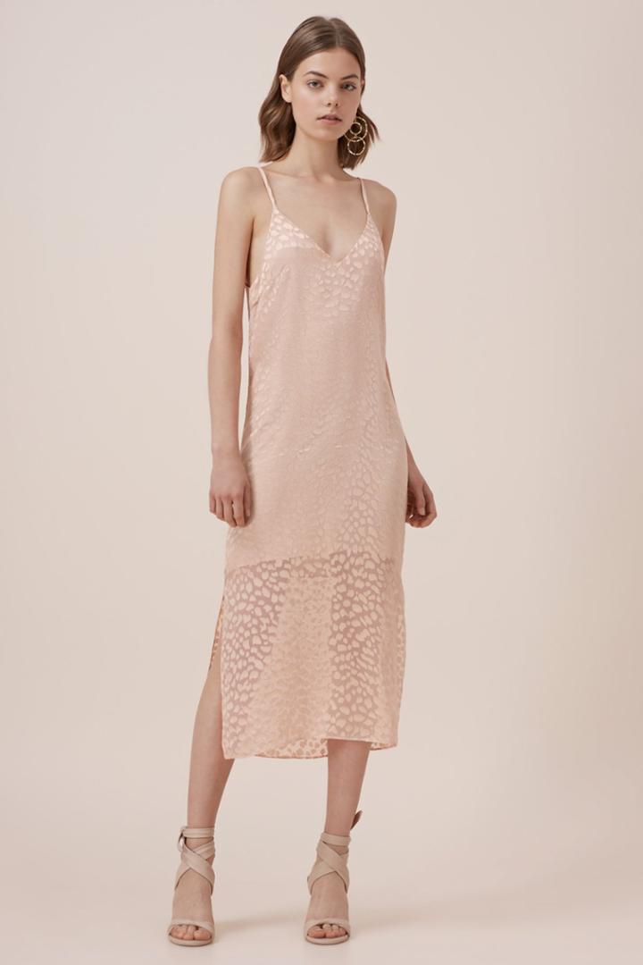 Keepsake Lovers Midi Dress Nude