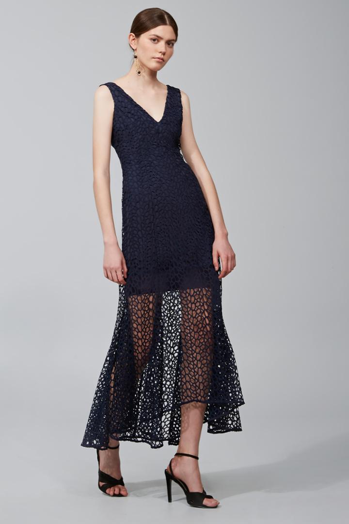 Keepsake About You Lace Gown Navy