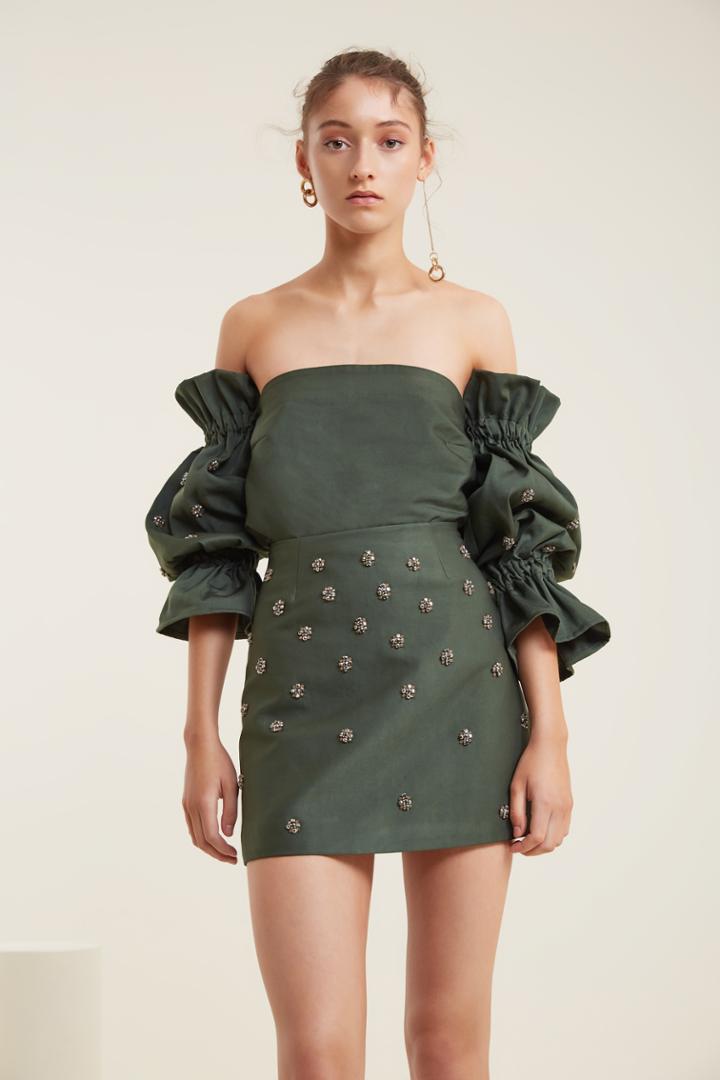 C/meo Collective C/meo Collective Assemble Mini Skirt Forestxxs, Xs,s,m,l
