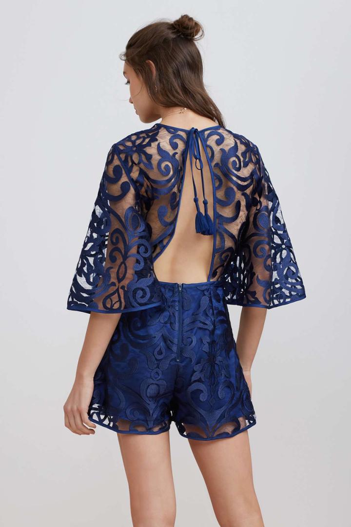Finders Keepers Alchemy Playsuit Navyxxs, Xs,s,m,l