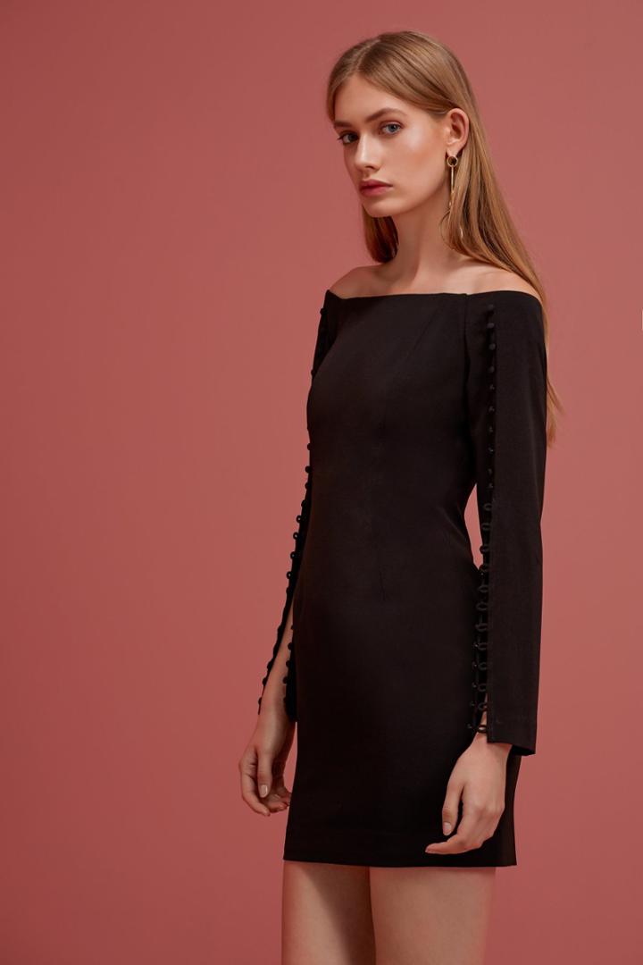 Keepsake Morning Rain Mini Dress Black