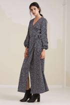The Fifth The Fifth Party Next Door Long Sleeve Dress Painted Polka Dot Print