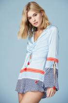 Finders Keepers Finders Keepers Mercury Playsuit Pale Blue Borderxxs, Xs,s,m,l,xl